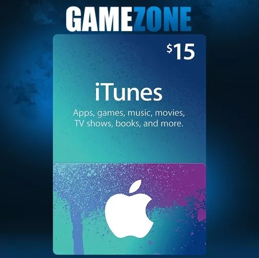 iTunes Gift Card $15 USD USA Apple iTunes 15 Dollars United States