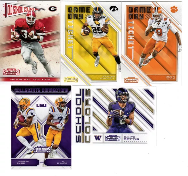 2018 Panini Contenders Draft Pick Football Insert Cards Choose From List