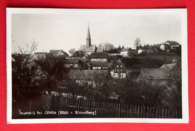 Foto AK JAUERNICK bei Görlitz 1935 Blick vom Wenzelberg auf die Stadt     ( 4431