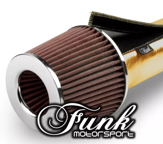 Gold Induction Kit thermal sleeve 15cm (dia) x 30cm Intake by Funk Motorsport