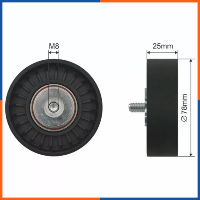 Galet tendeur de courroie d'accessoire pour VW | 074145278C, 641030, 540402