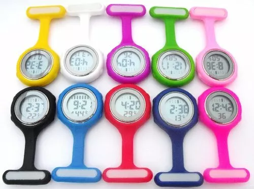 Digital Multi Function Silicone Nurses/Brooch/Tunic/Fob/Pocket/Carabiner Watches