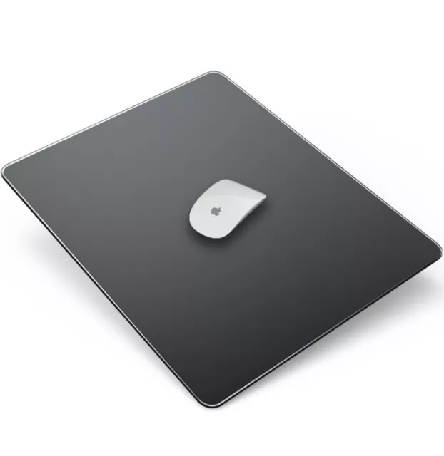 LANGBOHOS Glass Gaming Mouse Pad for Logitech G502/G PRO/G703 Black-16 * 12