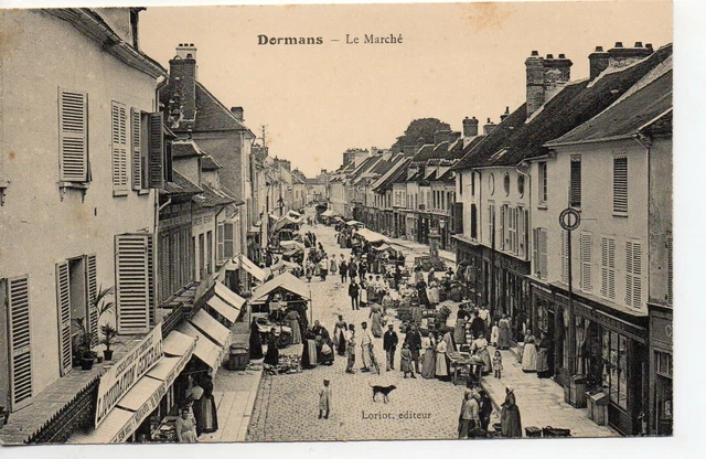 DORMANS - Marne - CPA 51 - vue sur le marché