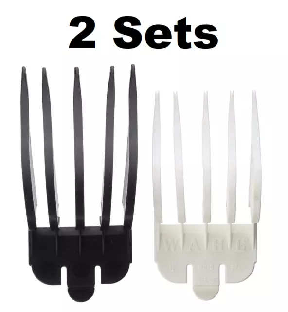 Wahl #10 and #12 Guide Combs for Hair Clippers - 2 of Each Size