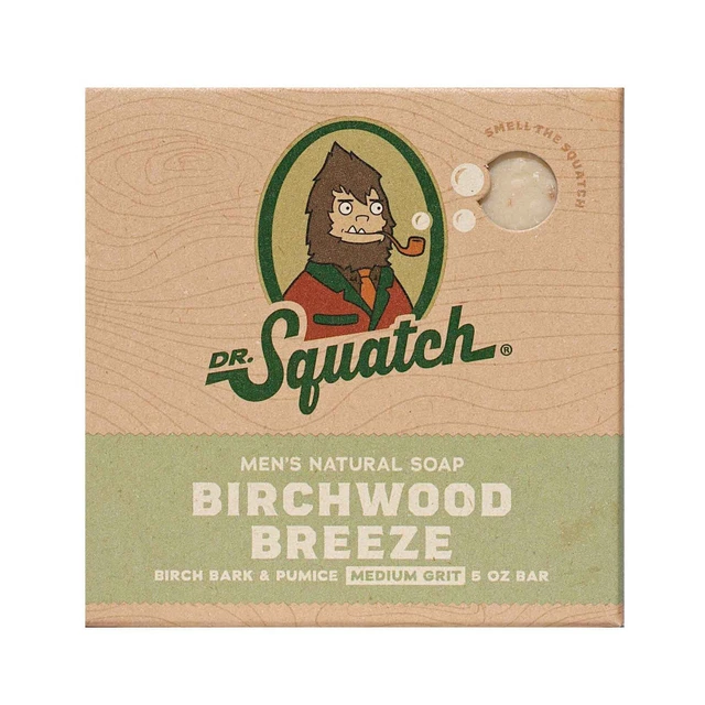 Dr. Squatch, 5 oz. All Natural Bar Soap with Zero Grit, *BirchWood Breeze*
