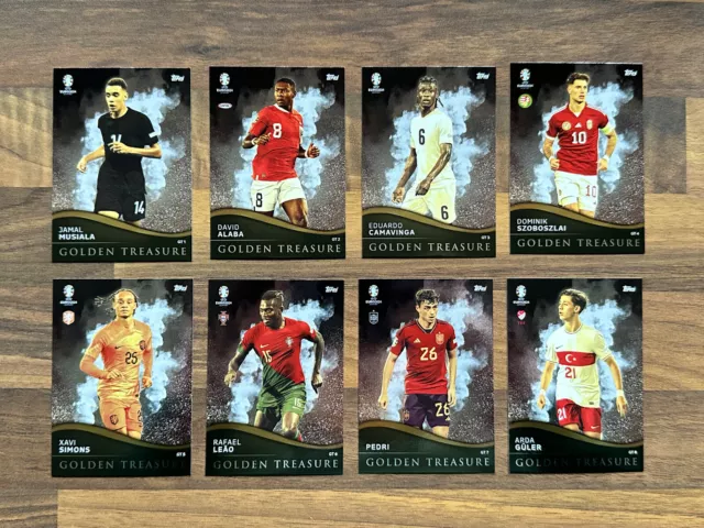 Topps Match Attax UEFA EURO 2024 - Golden Treasure - Alle 8 Karten