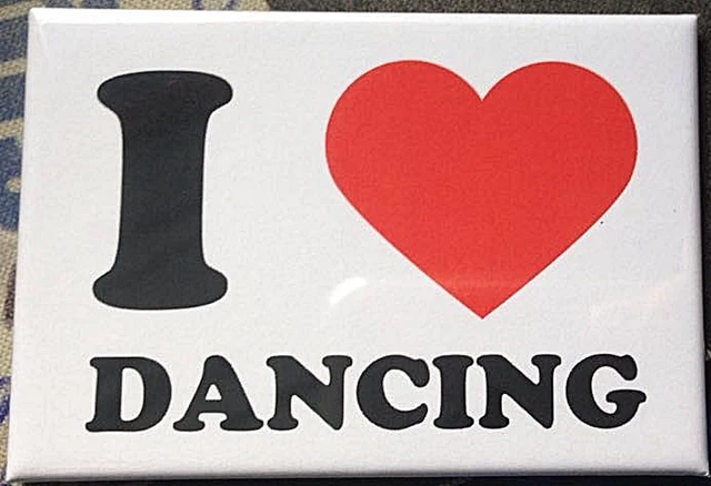 I Love (Cœur ) Dansant Acier Réfrigérateur Aimant (Se )