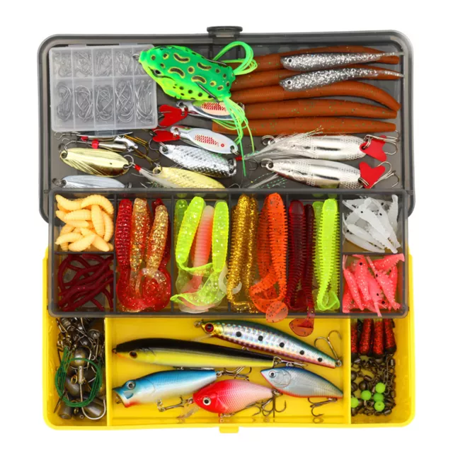 304pcs Fishing Accessories Kit Fishing Tackle Kit Fishing Gear S9M6