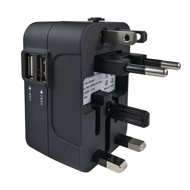 Travel Adapter, Worldwide All in One Universal Travel Adapter Wall Charger AC...