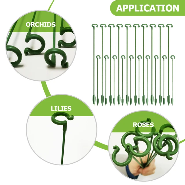40 Pcs Plastic Flower Support Fixed Flower Holder Potted Plants Climb 8