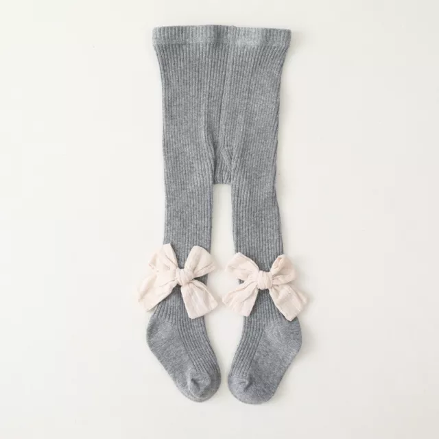 Calze collant cuore bambine fiocco grande stile spagnolo cotone 6 mesi - 8 anni 7