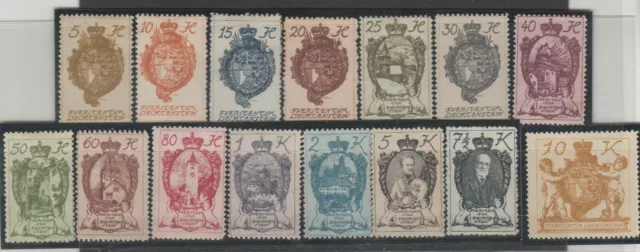 Francobolli - 1920 Liechtenstein Stemma E Vedute (10K.mnh) Mlh E/7421