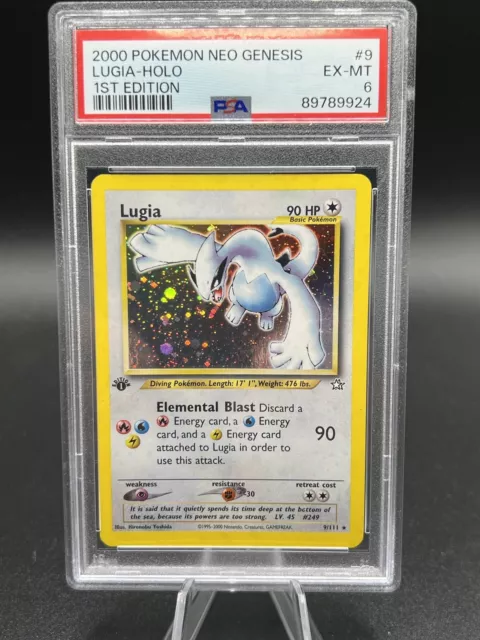 2000 Neo Genesis 9 Lugia 1st Edition Holo Rare Pokemon TCG Card PSA 6