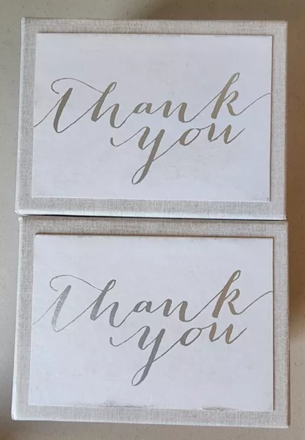 Thank You 20-Pack Gold Foil Watercolor Cards with Envelopes 3-3/4” x 5”
