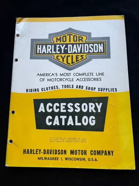 1951 Harley-Davidson Accessories Catalog Milwaukee Wisconsin USA Nice