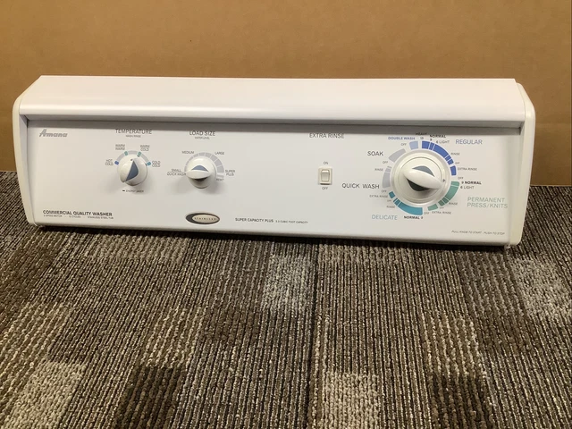 OEM Amana Washer Complete Control Panel 40072702W 40073801 ALW480DAC ALW480DAW