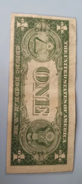1935E Rare Error Dollar Bill Silver Certificate- V91695879H 2