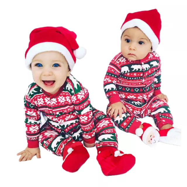Pigiama neonato bambino buon Natale tutina stampato abiti