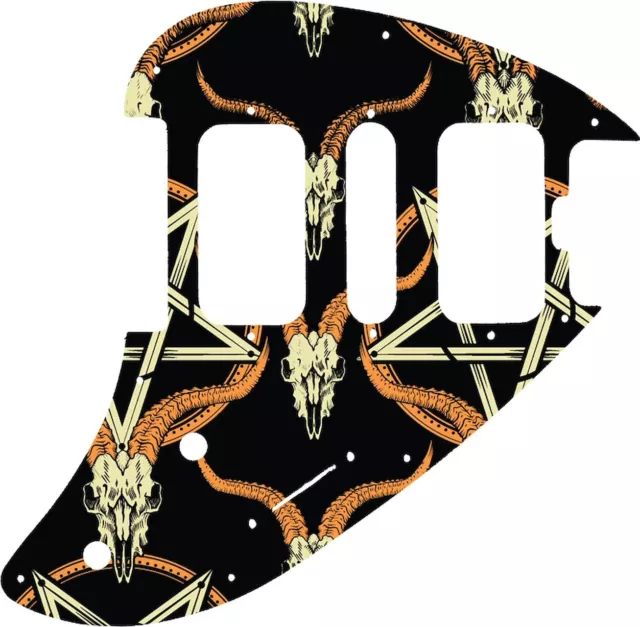 WD Custom Pickguard For Music Man Silhouette #GOC01 Occult Goat Skull and Pen...
