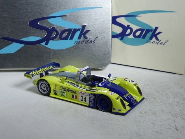 Miniature Spark 1/43 - Reynard 2KQ #38 - Le Mans 2001 - Jaune - Occasion
