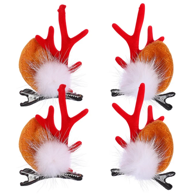 2 Pairs Xmas Hairpin Girls Beauty Headdresses Holiday Hair Clip