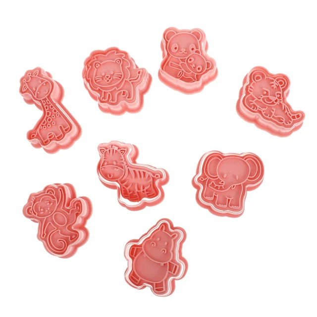 Moldes de galletas para animales galletas 3D galletas para animales rosa Pp