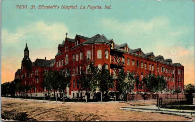 St. Elizabeth Hospital, La Fayette IN Vintage Postcard