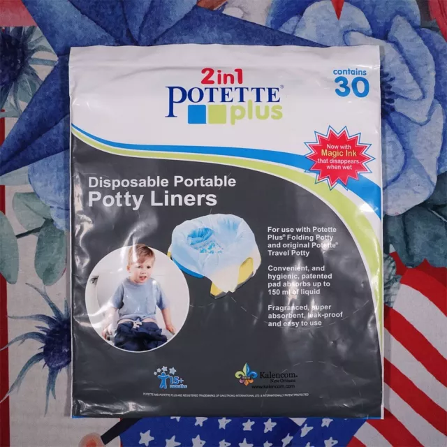 Kalencom 2 in 1 Potette Plus Disposable Portable Potty Liners 30-pack Toilet