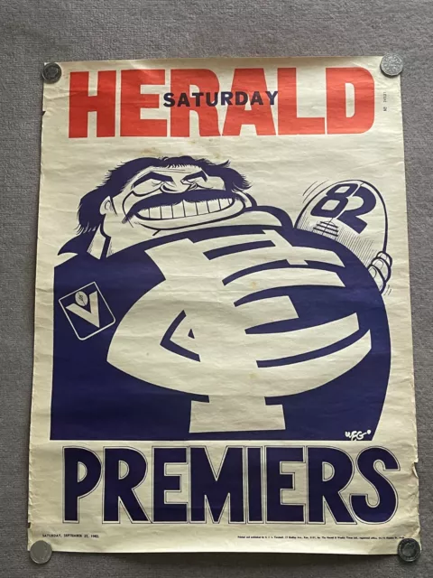 1982 Carlton Blues Premiership WEG Poster - 1 Original Poster in this SALE #3453