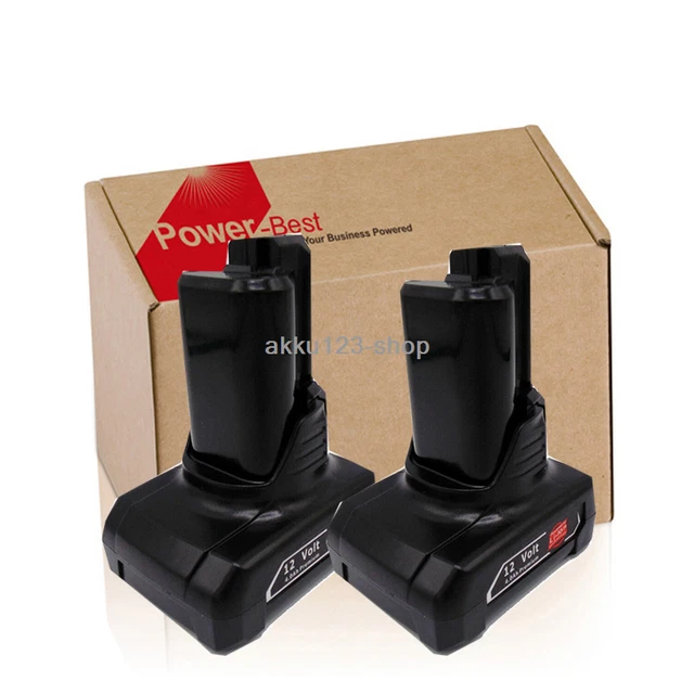 2X 10.8V 4.0AH Battery For Bosch 12V GBA 1600Z0002Y GSR GSA BAT420