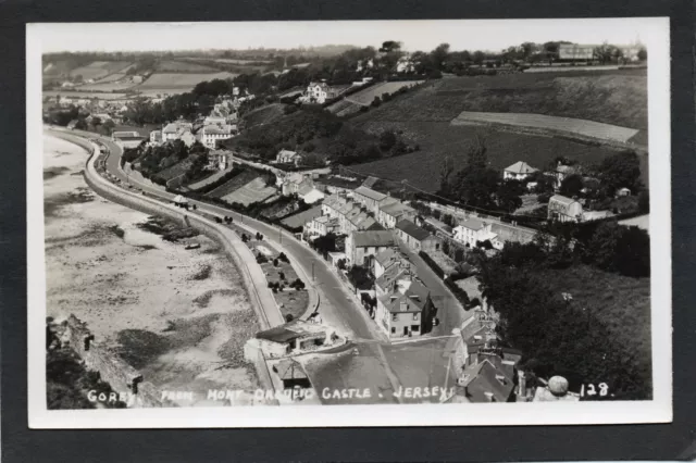 Postcard Jersey Channel Islands view Gorey from Mont Orgueil Castle RP 128