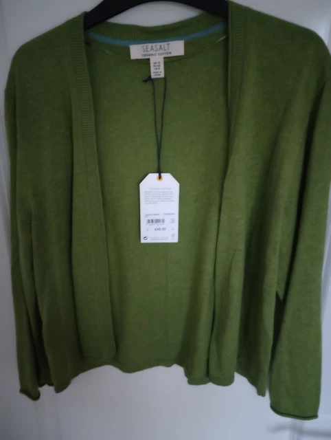 SEASALT GREEN CARDIGAN Size 12 30.00 PicClick UK