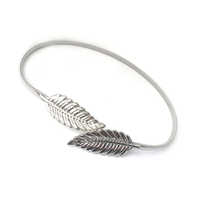 Foglie vita catena di metallo abito gioiello stretch signorina cintura a catena