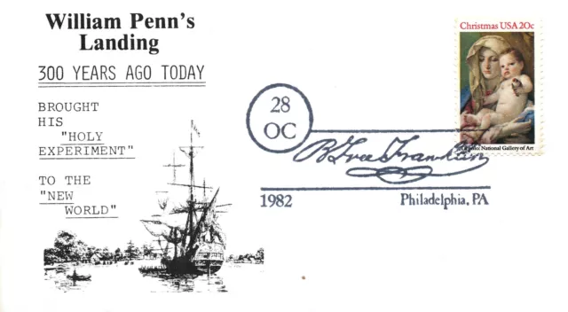 Us Event Cachet Cover William Penn's Landing 300 Years Ago Today Philadelphia 82