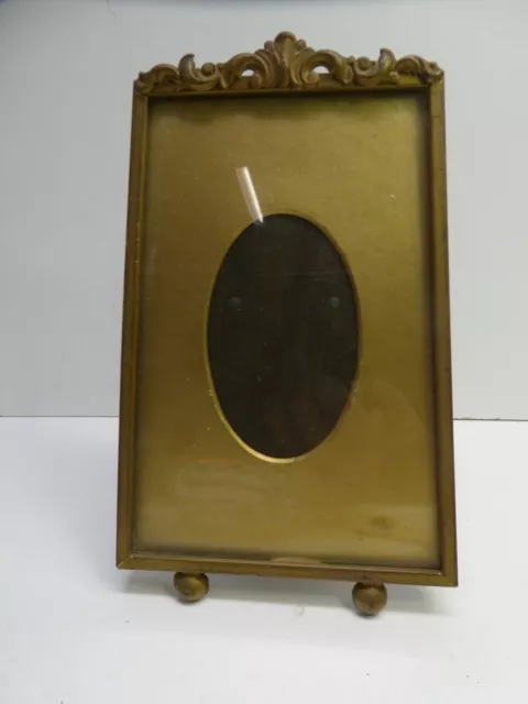 Antique Edwardian Brass Metal Decorative Picture Photo Frame Arco Made England