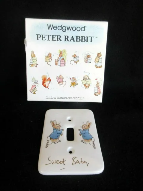 Wedgwood Peter Rabbit Porcelain Light Switch Plate Cover Baby Nursery