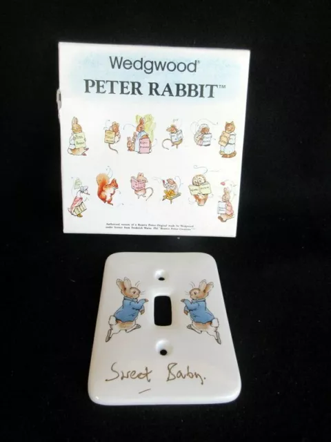 Wedgwood Peter Rabbit Porcelain Light Switch Plate Cover Baby Nursery