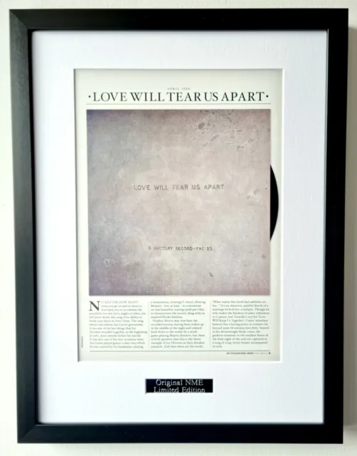 Joy Division Framed NME Poster-Love Will Tear Us Apart Hacienda Ian Curtis