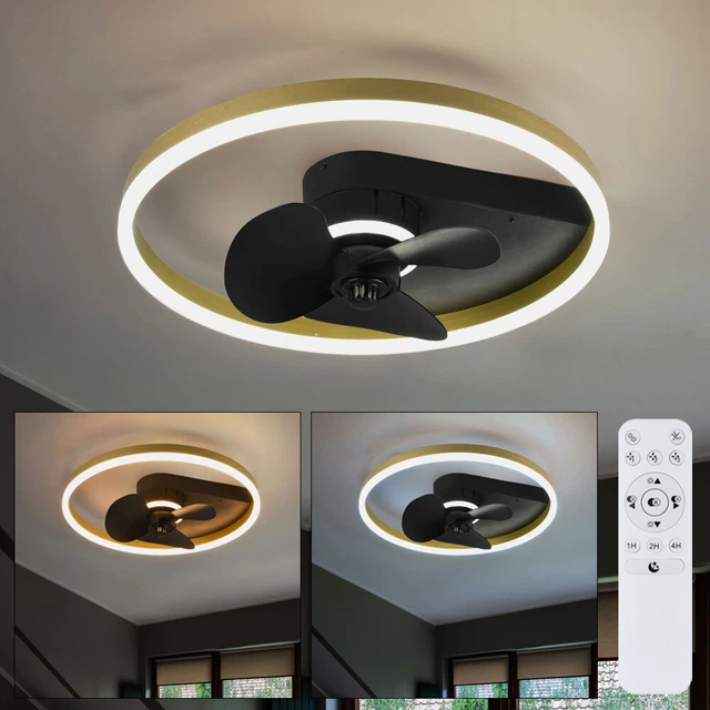 Ventilateur Plafond Bayu LED 122cm Noir Avec Télécommande Et Variateur