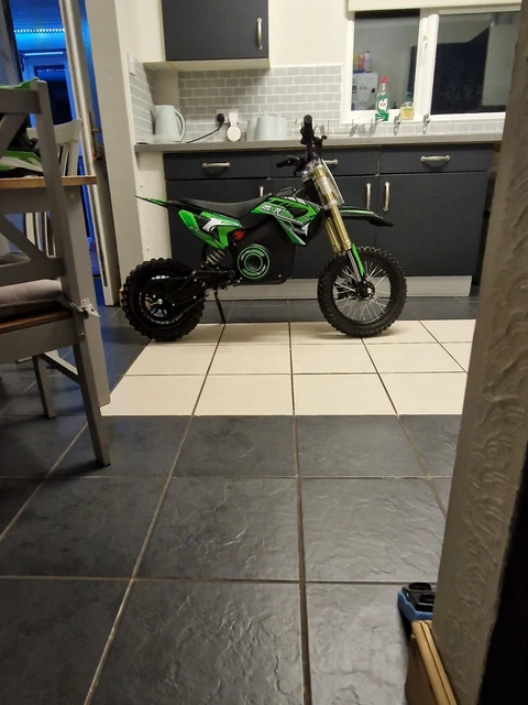 MXR1300 48V LITHIUM Electric Motorbike. 12 10 65cm Green Kids Bike