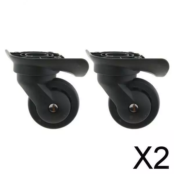 2X Pair of Mute spare luggage suitcase wheels 360 ° Swivel A52 Size L