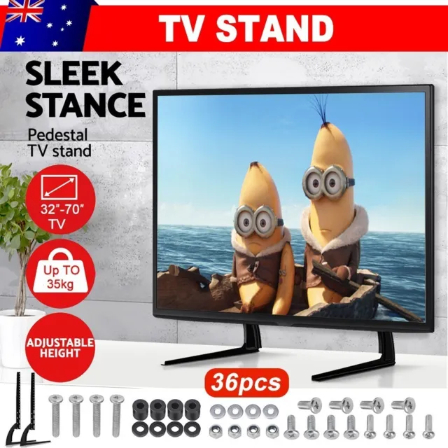 Universal TV Stand Table Top Legs For 32"-70" LED Flat Pedestal Mount Tools Set