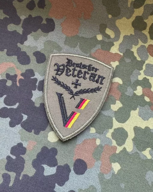 Patch "Bundeswehr - Deutscher Veteran" Oliv Grün Morale Aufnäher Abzeichen NATO 3