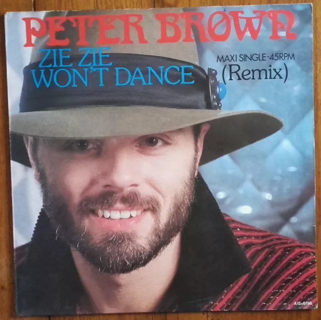DISQUE VINYLE MAXI 45t 12" PETER BROWN « Zie Zie don't dance » POP HOLLAND 1984