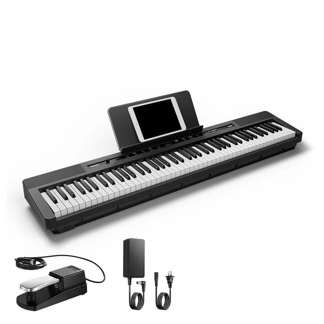 Piano Digitale Portatile Pieghevole 88 Tasti RELAX4LIFE - Bluetooth, MIDI E Pedale Incluso, Ideale Per Principianti E Musicisti In Viaggio