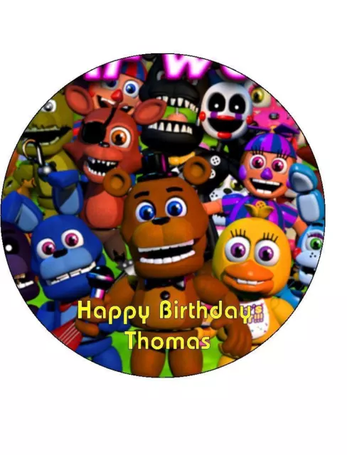 Five nights at Freddy's FNaF 3 party edible cake image topper