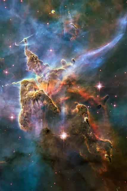 Carina Space Nebula Seismic Stars Print Wall Art Home Decor - POSTER 20x30