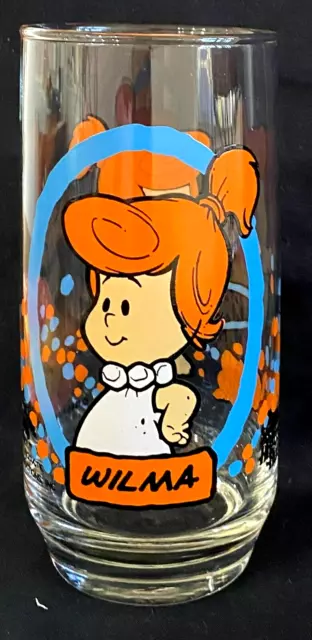 Collectible "Wilma" 1986 Pizza Hut Flintstone Kids Hanna-Barbera Drinking Glass