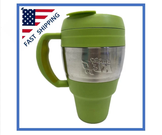 BUBBA KEG Travel Mug with Handle Insulated 34oz Green Silver